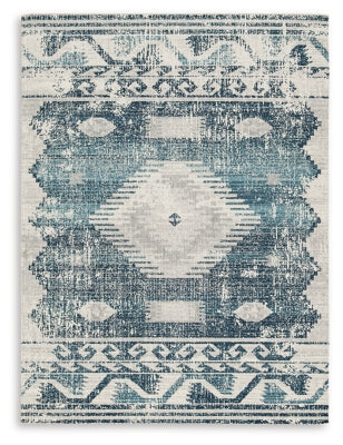 Daddridge 5' x 7' Rug | Blue/Gray/Ivory | Ancho: 159.4cm - Alto: 0.3cm - Prof: 213.0cm