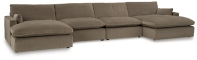 Sophie 4-Piece Sectional with Chaise | Cocoa | Ancho: 436.9cm - Alto: 91.4cm - Prof: 170.2cm