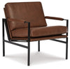 Puckman Accent Chair | Brown/Silver Finish | Ancho: 73.7cm - Alto: 87.0cm - Prof: 80.0cm