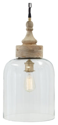 Faiz Pendant Light | Transparent | Ancho: 25.4cm - Alto: 52.1cm - Prof: 25.4cm