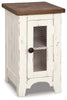 Wystfield Chairside End Table | White/Brown | Ancho: 35.6cm - Alto: 63.5cm - Prof: 43.2cm