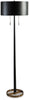 Amadell Floor Lamp | Black/Gold Finish | Ancho: 43.8cm - Alto: 152.4cm - Prof: 43.8cm