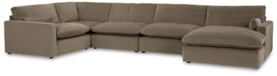 Sophie 5-Piece Sectional with Chaise | Cocoa | Ancho: 424.2cm - Alto: 91.4cm - Prof: 221.0cm