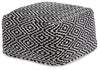 Jasett Pouf | Black/Ivory | Ancho: 56.5cm - Alto: 36.8cm - Prof: 56.5cm