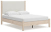 Cadmori Queen Upholstered Panel Bed | Two-tone | Ancho: 163.2cm - Alto: 130.8cm - Prof: 217.2cm