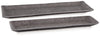 Garekton Tray (Set of 2) | Pewter Finish | Ancho: 60.0cm - Alto: 2.9cm - Prof: 19.7cm