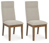 Roanhowe Dining Chair | Brown | Ancho: 46.7cm - Alto: 103.2cm - Prof: 61.9cm