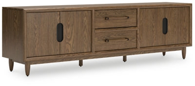 Roanhowe 85" TV Stand | Brown | Ancho: 215.6cm - Alto: 64.5cm - Prof: 45.7cm