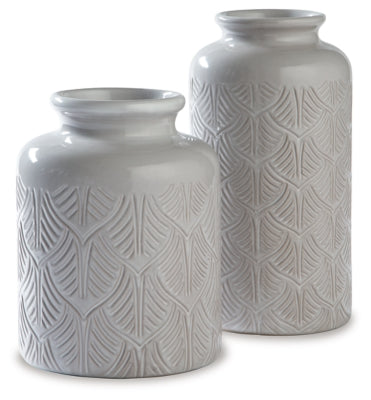 Edwinna Vase (Set of 2) | Gray | Ancho: 133.35 - Alto: 257.18 - Prof : 133.35