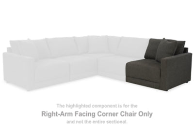 Evey Right-Arm Facing Corner Chair | Granite | Ancho: 94.0cm - Alto: 94.0cm - Prof: 104.1cm