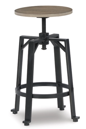 Lesterton Counter Height Stool | Light Brown/Black | Ancho: 469.9 - Alto: 692.15 - Prof : 469.9