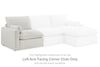 Gimma Left-Arm Facing Corner Chair | Gray | Ancho: 965.2 - Alto: 914.4 - Prof : 1041.4