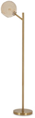 Abanson Floor Lamp | Amber/Gold Finish | Ancho: 27.6cm - Alto: 158.8cm - Prof: 43.8cm