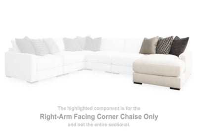 Elissa Court Right-Arm Facing Corner Chaise | Vanilla | Ancho: 96.5cm - Alto: 91.4cm - Prof: 165.1cm