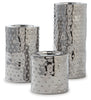 Marisa Candle Holder (Set of 3) | Silver Finish | Ancho: 12.2cm - Alto: 27.5cm - Prof: 12.2cm