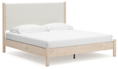 Cadmori King Upholstered Panel Bed | Two-tone | Ancho: 205.1cm - Alto: 130.8cm - Prof: 217.2cm
