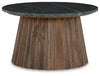 Ceilby Accent Coffee Table | Black/Brown | Ancho: 66.4cm - Alto: 38.7cm - Prof: 66.4cm