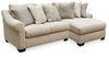 Carnaby 2-Piece Sectional with Chaise | Linen | Ancho: 254.0cm - Alto: 99.1cm - Prof: 170.2cm