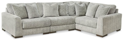 Regent Park 4-Piece Sectional | Pewter | Ancho: 335.3cm - Alto: 99.1cm - Prof: 236.2cm