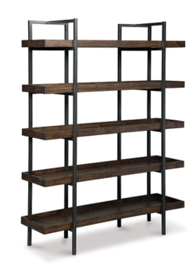 Starmore 76" Bookcase | Brown | Ancho: 147.6cm - Alto: 193.7cm - Prof: 43.8cm