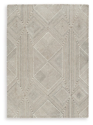 Jadott 5' x 7' Rug | Beige/Brown | Ancho: 156.2cm - Alto: 1.9cm - Prof: 214.6cm