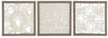 Odella Wall Decor (Set of 3) | Cream/Taupe | Ancho: 51.1cm - Alto: 51.1cm - Prof: 2.2cm