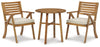 Vallerie Outdoor Chairs with Table Set (Set of 3) | Brown | Ancho: 714.5 - Alto: 733.55 - Prof : 714.5