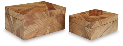 Antford Box (Set of 2) | Brown | Ancho: 23.2cm - Alto: 11.7cm - Prof: 18.1cm