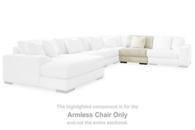 Lindyn Armless Chair | Ivory | Ancho: 99.1cm - Alto: 96.5cm - Prof: 109.2cm