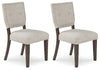 Veramond Dining Chair | Gray/Dark Brown | Ancho: 52.1cm - Alto: 92.4cm - Prof: 57.8cm