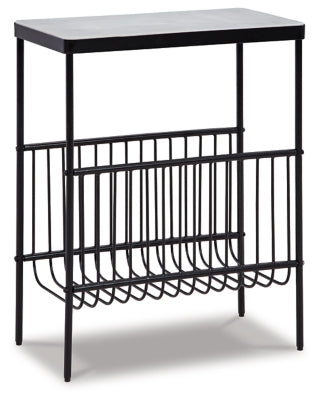 Issiamere Accent Table | Black/White | Ancho: 254.0 - Alto: 603.25 - Prof : 457.2