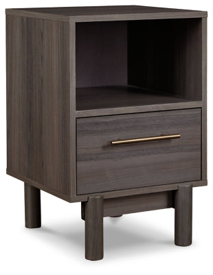 Brymont Nightstand | Dark Gray | Ancho: 50.0cm - Alto: 53.8cm - Prof: 37.9cm