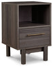 Brymont Nightstand | Dark Gray | Ancho: 50.0cm - Alto: 53.8cm - Prof: 37.9cm