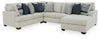 Lowder 4-Piece Sectional with Chaise | Stone | Ancho: 332.7cm - Alto: 101.6cm - Prof: 254.0cm