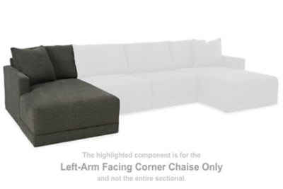 Evey Left-Arm Facing Corner Chaise | Granite | Ancho: 94.0cm - Alto: 94.0cm - Prof: 172.7cm