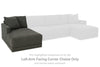 Evey Left-Arm Facing Corner Chaise | Granite | Ancho: 94.0cm - Alto: 94.0cm - Prof: 172.7cm