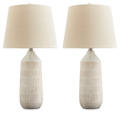 Willport Table Lamp (Set of 2) | Off White | Ancho: 34.9cm - Alto: 68.6cm - Prof: 34.9cm