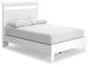 Flannia Full Panel Platform Bed | White | Ancho: 1435.1 - Alto: 1295.4 - Prof : 1993.9