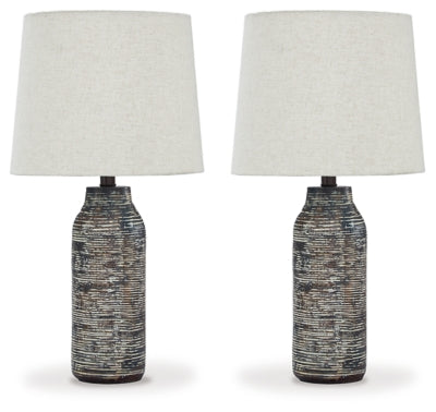 Mahima Table Lamp (Set of 2) | Black/White | Ancho: 33.0cm - Alto: 62.2cm - Prof: 33.0cm