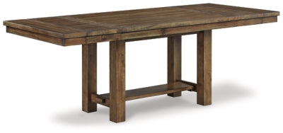 Moriville Dining Extension Table | Grayish Brown | Ancho: 91.4cm - Alto: 76.5cm - Prof: 218.4cm