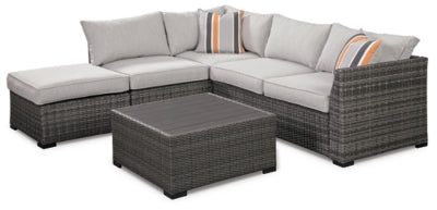 Cherry Point 4-piece Outdoor Sectional Set | Gray | Ancho: 228.6cm - Alto: 80.0cm - Prof: 217.2cm