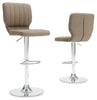 Pollzen Bar Height Bar Stool | Taupe | Ancho: 457.2 - Alto: 1143.0 - Prof : 533.4