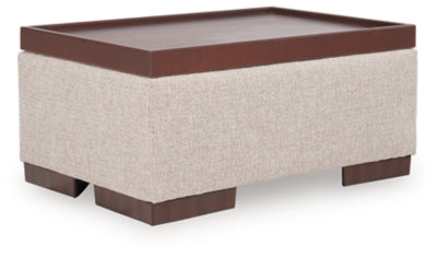 Lavender Lane Ottoman With Storage | Dune | Ancho: 889.0 - Alto: 406.4 - Prof : 609.6