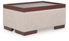 Lavender Lane Ottoman With Storage | Dune | Ancho: 889.0 - Alto: 406.4 - Prof : 609.6