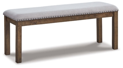 Moriville Dining Bench | Beige | Ancho: 122.6cm - Alto: 49.9cm - Prof: 42.2cm