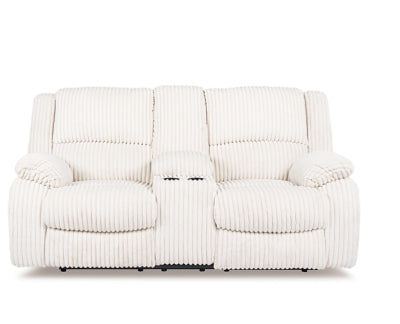Bonnacraft Reclining Loveseat with Console | Ivory | Ancho: 198.1cm - Alto: 101.6cm - Prof: 101.6cm