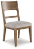Cabalynn Dining Chair | Oatmeal/Light Brown | Ancho: 52.1cm - Alto: 100.7cm - Prof: 64.5cm