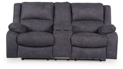 Bonnacraft Reclining Loveseat with Console | Slate | Ancho: 198.1cm - Alto: 101.6cm - Prof: 101.6cm