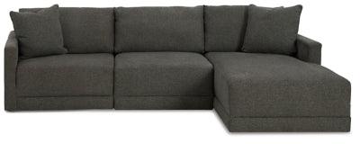 Evey 3-Piece Sectional with Chaise | Granite | Ancho: 271.8cm - Alto: 94.0cm - Prof: 175.3cm