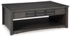 Montillan Lift-Top Coffee Table | Grayish Brown | Ancho: 116.8cm - Alto: 49.9cm - Prof: 76.2cm